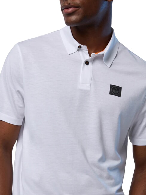 NORTH TECH Tricou polo cu m&acirc;necă scurtă alb - maiou Polo