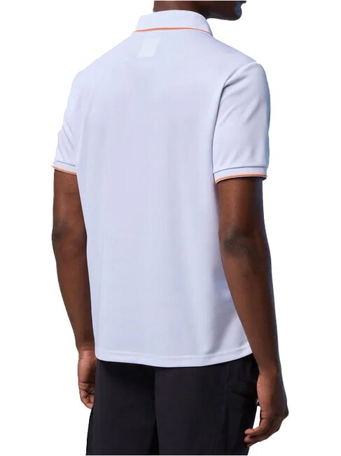 NORTH TECH Tricou polo casual cu m&acirc;necă scurtă alb - maiou Polo