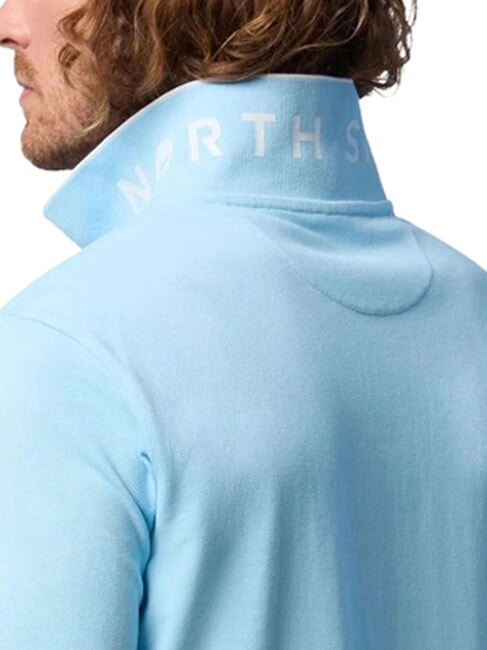 COLLAR STRIPED Tricou polo cu maneca scurta din bumbac albastru pal - maiou Polo