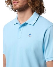 NORTH SAILS COLLAR STRIPED Tricou polo cu maneca scurta din bumbac albastru pal - maiou Polo - 4