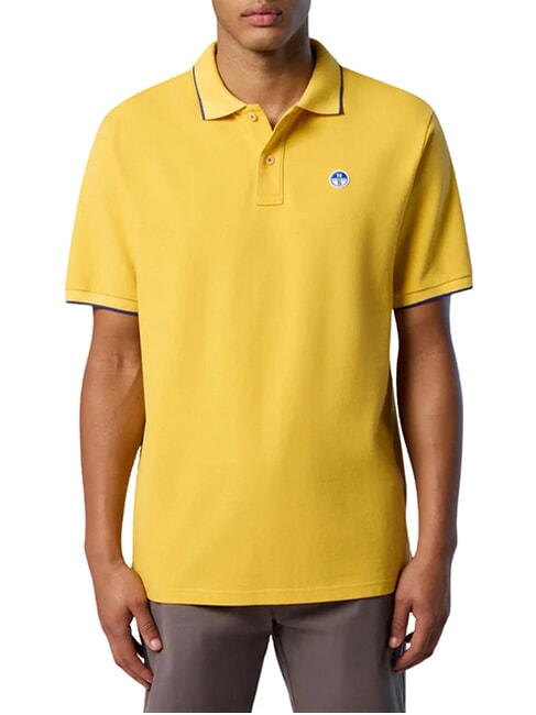 COLLAR STRIPED Tricou polo cu maneca scurta din bumbac Soarele samoan - maiou Polo