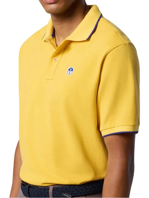 COLLAR STRIPED Tricou polo cu maneca scurta din bumbac Soarele samoan - maiou Polo