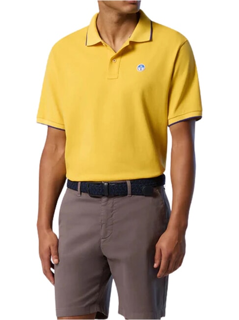 COLLAR STRIPED Tricou polo cu maneca scurta din bumbac Soarele samoan - maiou Polo