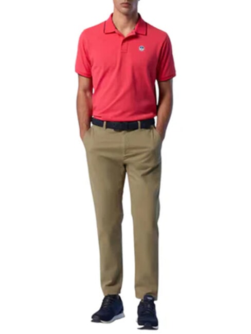 COLLAR STRIPED Tricou polo cu maneca scurta din bumbac geranium - maiou Polo