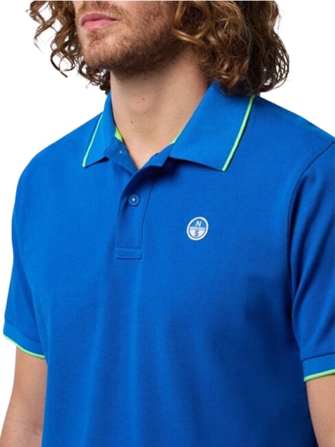 CORE Tricou polo din bumbac 100% plajă albastră - maiou Polo