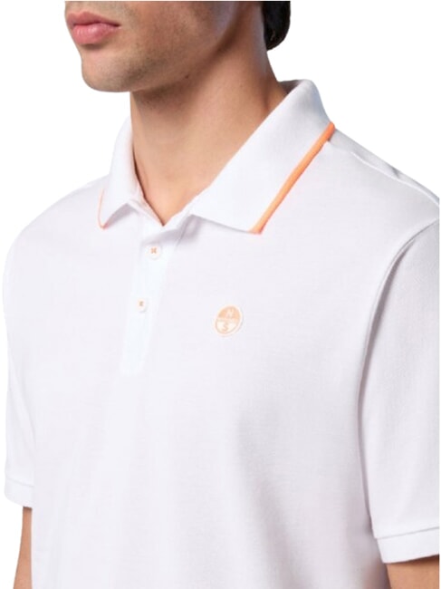 CORE Tricou polo din bumbac 100% alb - maiou Polo