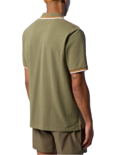 CORE Tricou polo cu m&acirc;necă scurtă din bumbac verde intens - maiou Polo