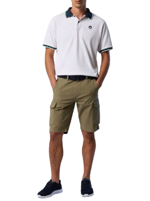 CORE Tricou polo cu m&acirc;necă scurtă din bumbac alb - maiou Polo