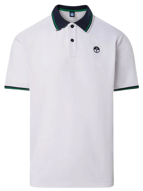 CORE Tricou polo cu m&acirc;necă scurtă din bumbac alb - maiou Polo