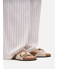 BIRKENSTOCK MADRID BIG BUCKLE Sandale din piele stridie strălucitoare - Pantofi femei - 5