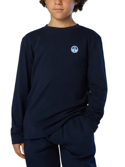 CORE Tricou cu m&acirc;necă lungă albastru marin - Tricou copil