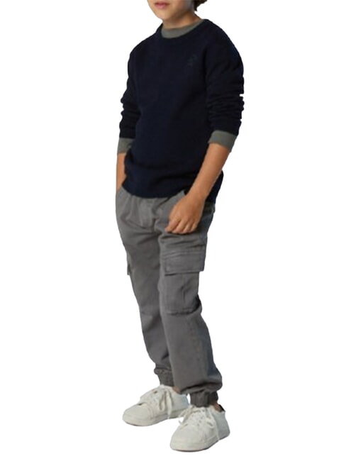 CORE Pulover din amestec de cașmir albastru marin - Pulovere pentru bărbați