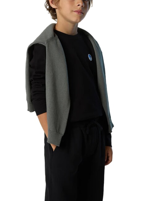 CORE Tricou cu m&acirc;necă lungă negru - Tricou copil