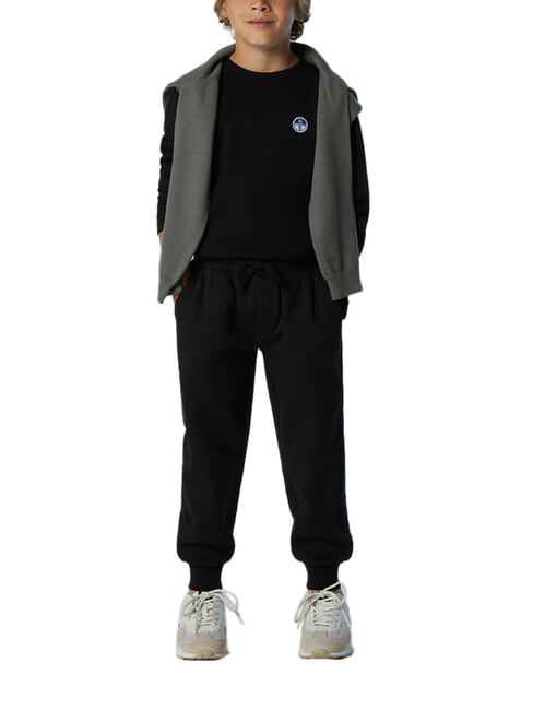 CORE Tricou cu m&acirc;necă lungă negru - Tricou copil