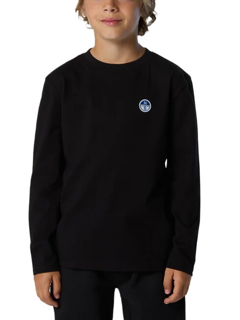 CORE Tricou cu m&acirc;necă lungă negru - Tricou copil