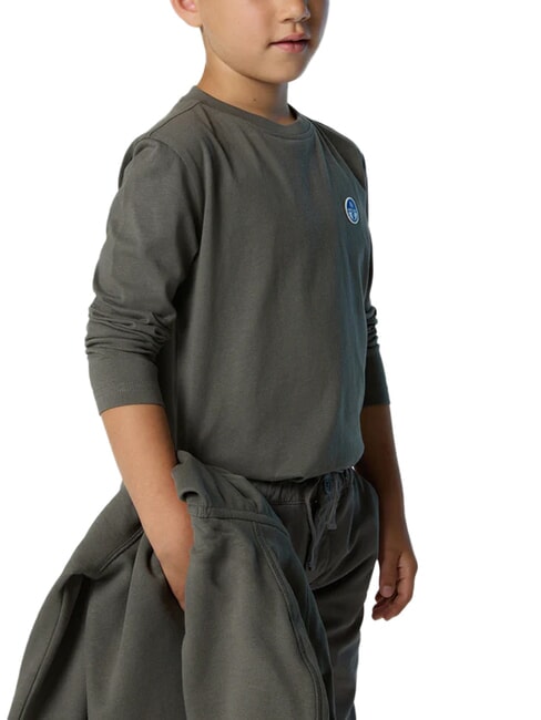 CORE Tricou cu m&acirc;necă lungă oraș gri - Tricou copil