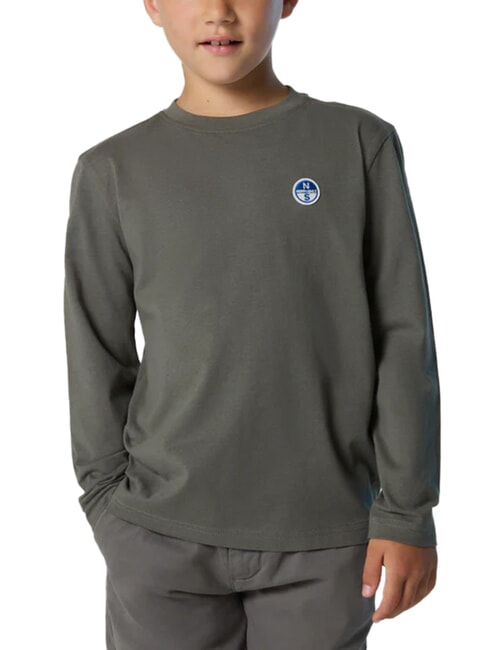 CORE Tricou cu m&acirc;necă lungă oraș gri - Tricou copil