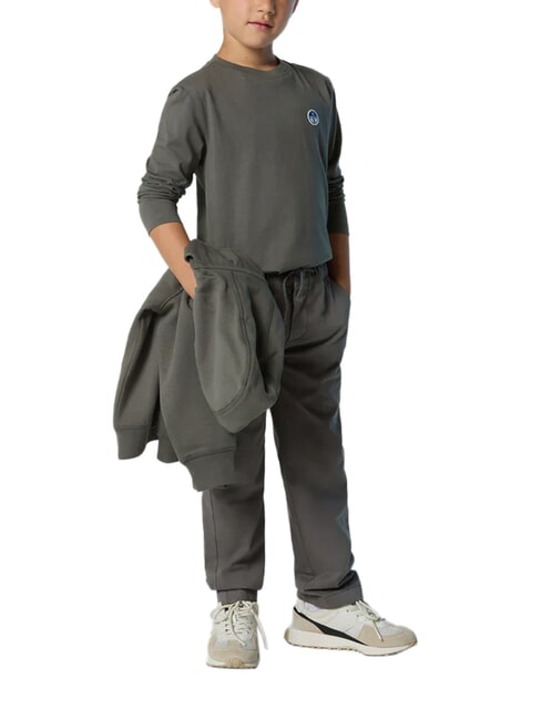 CORE Tricou cu m&acirc;necă lungă oraș gri - Tricou copil