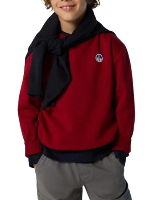 CORE Hanorac unisex din bumbac organic dalie roșie - Hanorac pentru bebeluși