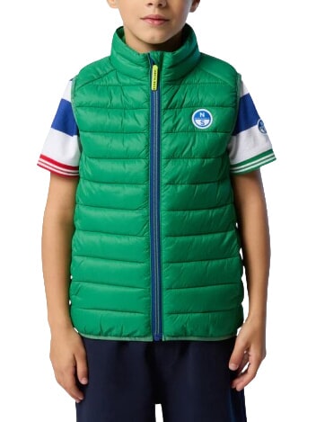 EXPLORER Jachetă unisex fără m&acirc;neci din puf albina verde - Jachete pentru copii