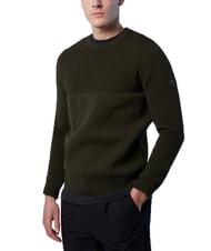 NORTH SAILS KNITTED Pulover cu guler rotund verde de pădure - Pulovere pentru bărbați - 5