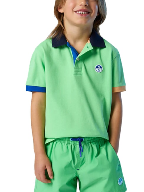 BASIC Pantaloni scurți boxer de plajă &icirc;n stil volei verde de vară - Costume de baie pentru copii