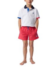 NORTH SAILS BASIC Pantaloni scurți boxer de plajă &icirc;n stil volei roșu psihopat - Costume de baie pentru copii - 4