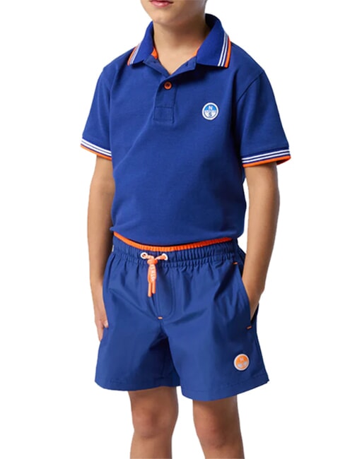 BASIC Pantaloni scurți boxer de plajă &icirc;n stil volei albastru electric - Costume de baie pentru copii