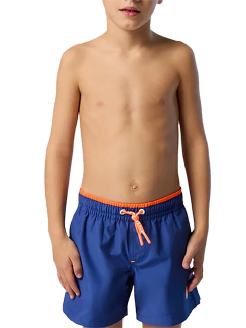 BASIC Pantaloni scurți boxer de plajă &icirc;n stil volei albastru electric - Costume de baie pentru copii