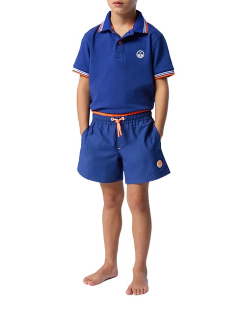 BASIC Pantaloni scurți boxer de plajă &icirc;n stil volei albastru electric - Costume de baie pentru copii