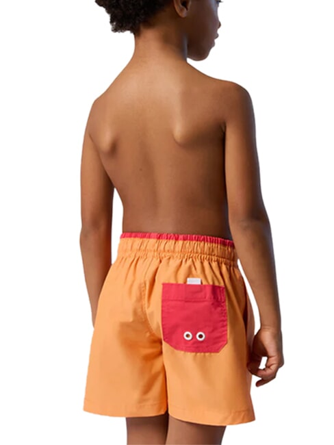 BASIC Pantaloni scurți boxer de plajă &icirc;n stil volei portocaliu deschis - Costume de baie pentru copii