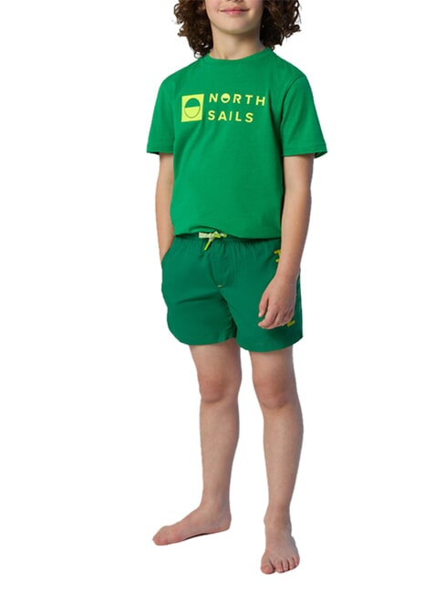 BASIC Costum de boxer albina verde - Costume de baie pentru copii