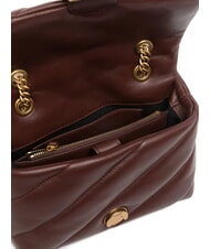 PINKO MINI LOVE BAG Geanta Nappa vin de burgundă - aur antic - Genți femei - 4