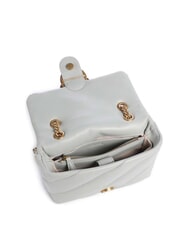 PINKO MINI LOVE BAG Geanta Nappa gri perlat-auriu antic - Genți femei - 4