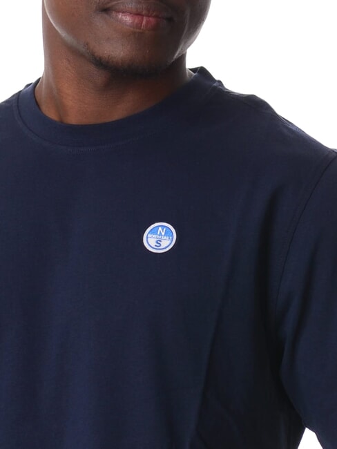 BOLLO Tricou din bumbac albastru marin - tricou