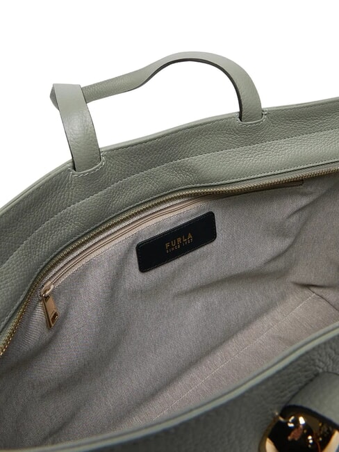 CAMPIONARIO - SFERA Geantă de cumpărături din piele agaveb - Genți femei