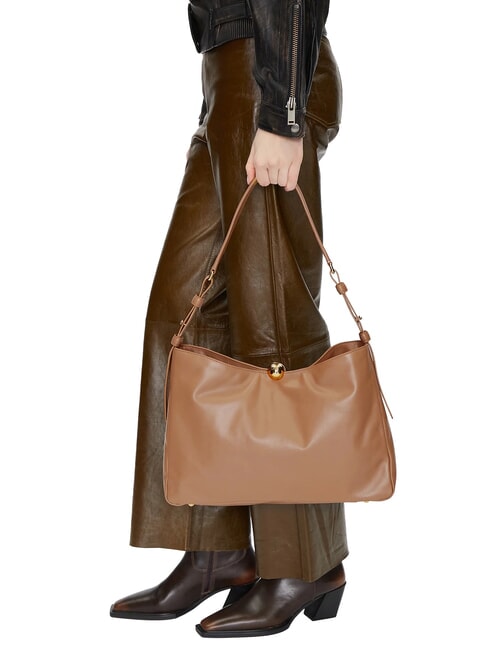 SFERA SOFT L Geantă de umăr, piele deşert - Genți femei