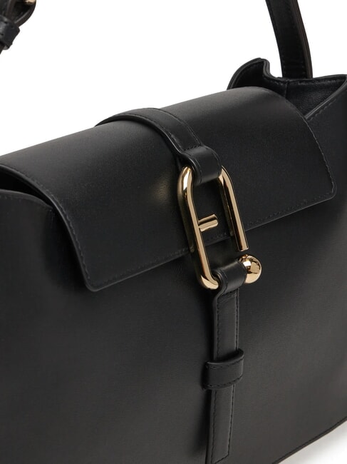 NUVOLA  Geantă semirigidă din piele negru - Genți femei