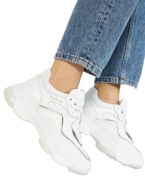 WONDERLACE UP Teniși pentru femei pudră de talc h+culoare argintie - Pantofi femei