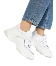 FURLA WONDERLACE UP Teniși pentru femei pudră de talc h+culoare argintie - Pantofi femei - 8