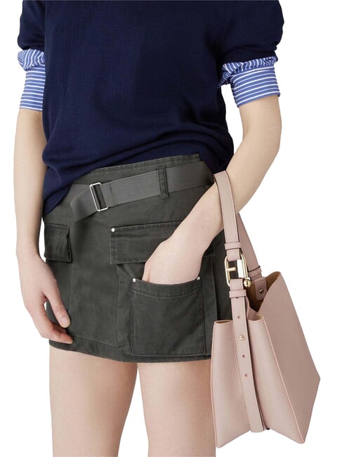 NUVOLA  Geantă de umăr, din piele corolă - Genți femei