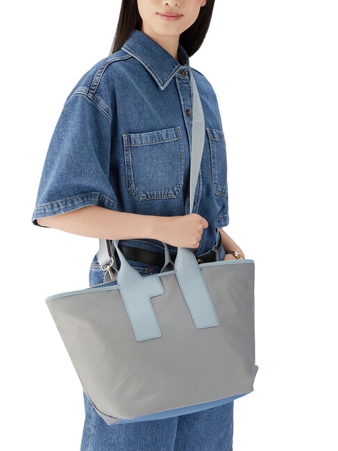 PIUMA  Geantă de m&acirc;nă cu curea de umăr frasin+celest+artemisia - Genți femei