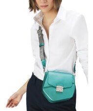 FURLA METROPOLIS Geantă de umăr din piele zefir + argintiu deschis - Genți femei - 2