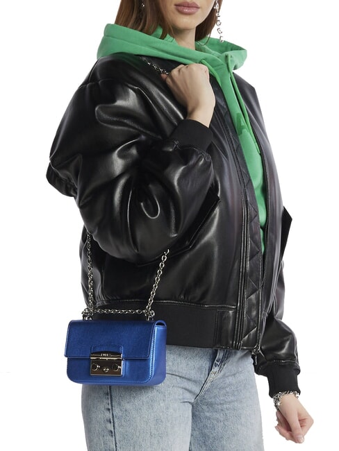 METROPOLIS  Micro Bag cu dublă portabilitate albastru cobalt - Genți femei