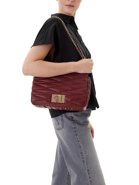 CAMPIONARIO - 1927 Geantă de umăr, piele Ribes / roșu - Genți femei