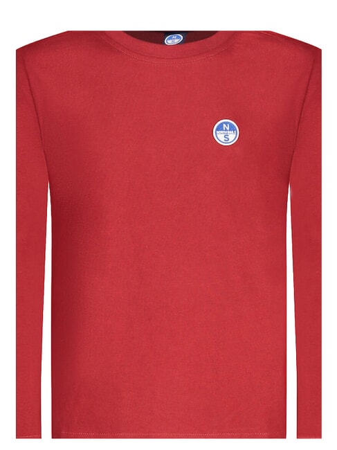 CORE Tricou cu m&acirc;necă lungă dalie roșie - Tricou copil