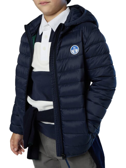EXPLORER Geacă unisex cu puf albastru marin - Jachete pentru copii