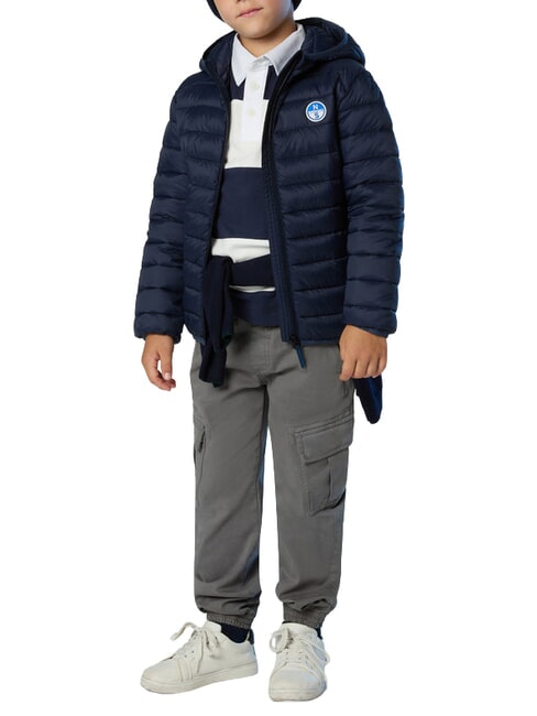 EXPLORER Geacă unisex cu puf albastru marin - Jachete pentru copii