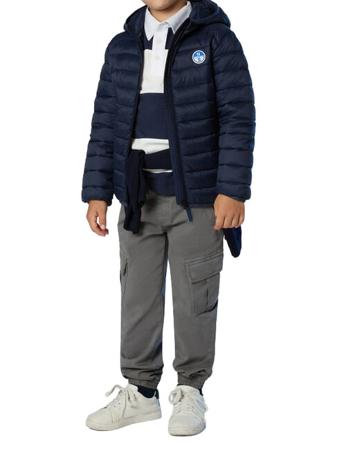 EXPLORER Geacă unisex cu puf albastru marin - Jachete pentru copii