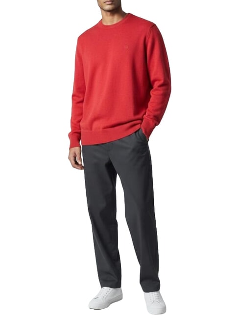 CORE Pulover cu guler rotund Bordeaux - Pulovere pentru bărbați